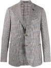 LARDINI GLEN CHECK BLAZER