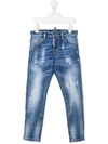 Dsquared2 Distressed Jeans In Blue