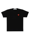 Comme Des Garçons Play Classic Heart T-shirt In Black