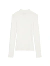 Theory Leenda Long Sleeve Compact Top In White