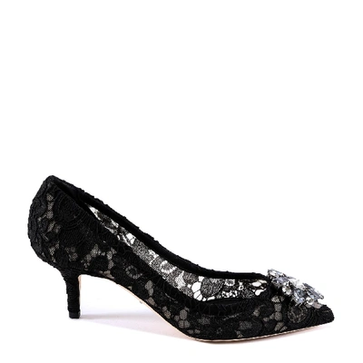 Dolce & Gabbana Embroidered Pumps In Black