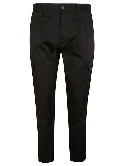 Dolce & Gabbana Side-pocket Cropped Trousers In Black
