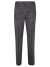 ALBERTA FERRETTI CHECKED SLIM TROUSERS,A030151251555