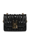 MOSCHINO M QUILTED LEATHER SMALL BAG,11422043