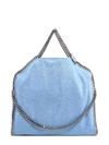 Stella Mccartney Falabella Light Blue Faux Leather Handbag In Blue