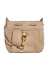SEE BY CHLOÉ TONY MEDIUM SUEDE AND LEATHER BUCKET BAG,11470512