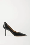 JIMMY CHOO LOVE 85 CROC-EFFECT LEATHER PUMPS