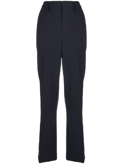 Luisa Cerano Straight-leg Tailored Trousers In Blue