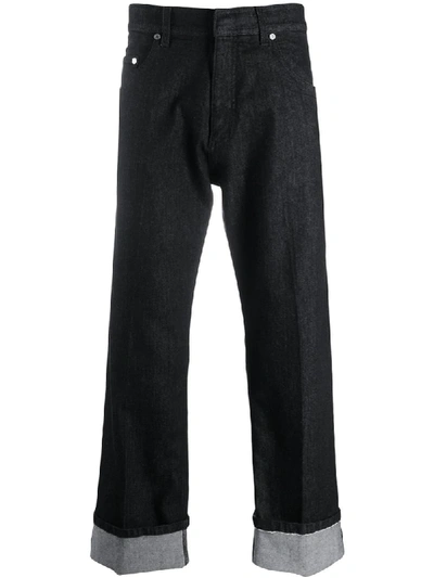 Neil Barrett Cropped Jeans In Black