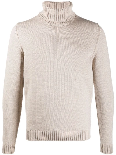 Zanone Roll-neck Sweater In Neutrals