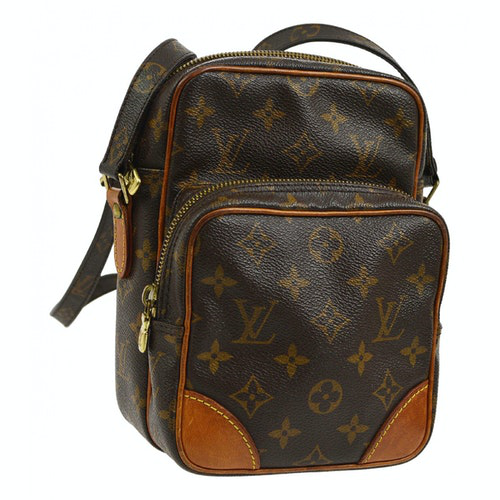 Pre-Owned Louis Vuitton Amazon Brown Cloth Handbag | ModeSens