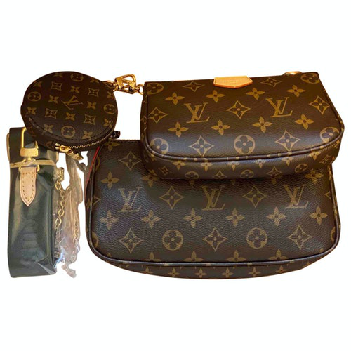 Pre-Owned Louis Vuitton Multi Pochette Accessoires Brown Cloth Handbag | ModeSens