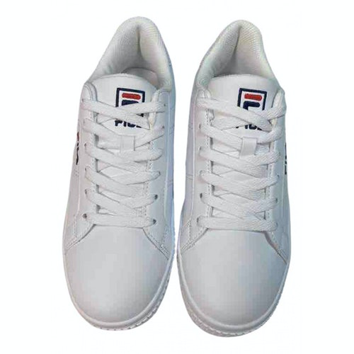 Pre-Owned Fila White Leather Trainers | ModeSens