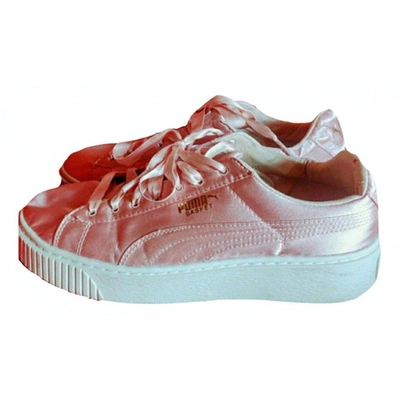 Pre-owned Puma Pink Rubber Trainers