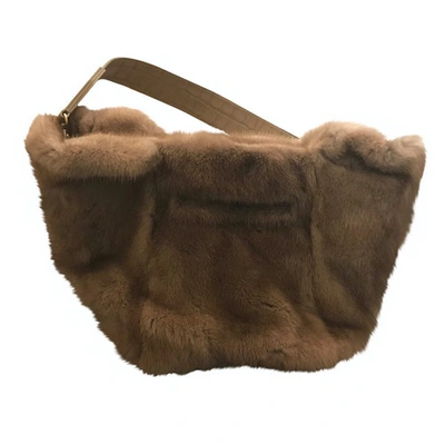 Pre-owned Max Mara Camel Mink Handbag