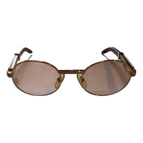 gold and wood sunglasses