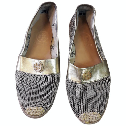 gold tory burch ballet flats