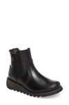 Fly London Scon Waterproof Gore-tex Chelsea Boot In Black Leather