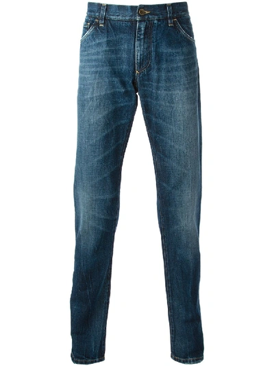 Dolce & Gabbana Tapered Jeans In Blue