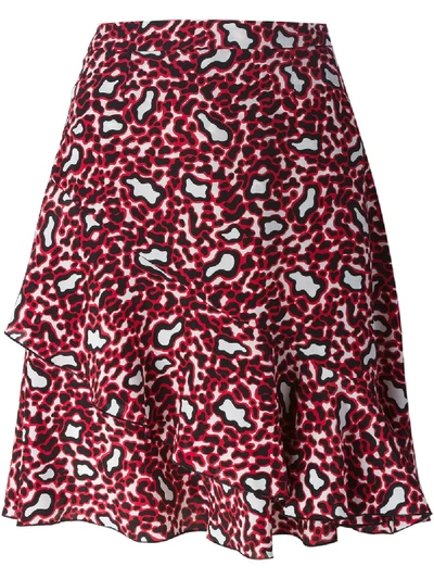 Stella Mccartney Leopard Skirt In Red