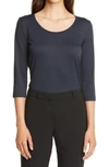 HUGO BOSS SCOOP NECK STRETCH JERSEY TOP,5025900141100