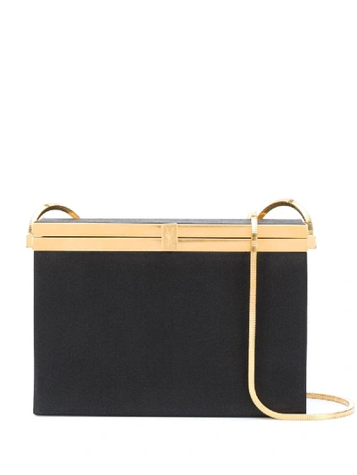 Saint Laurent Evening Box Shoulder Bag In Black