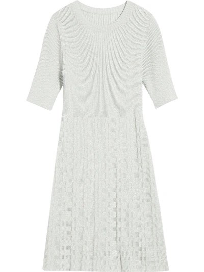 Marc Jacobs Ribbed-knit Mini Dress In Grey