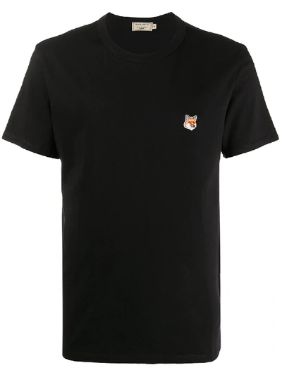 Maison Kitsuné Maison Kitsune Fox Head T Shirt In Black