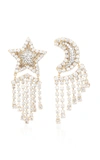 SHOUROUK FLY ME TO THE MOON MISMATCHED GOLD-TONE, CRYSTAL AND PEARL EA,771914