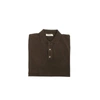 Alpha Studio Polo In Piquet Short Sleeve Moro In Brown