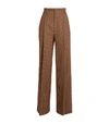 CHLOÉ FLARED CHECK TROUSERS,15736507