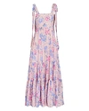 LOVESHACKFANCY Burrows Floral Silk-Cotton Maxi Dress,060053455318