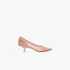 MM6 MAISON MARGIELA PINK 55 MESH LOGO PUMPS,S40WL0035P353715495659