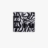 BALENCIAGA BLACK AND WHITE LOGO ZEBRA INTARSIA WOOL SCARF,617655320B015370152