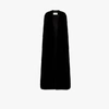 SAINT LAURENT BLACK HOODED VELVET CAPE,627304Y525R15378165