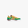 ADIDAS ORIGINALS X HUMAN MADE GREEN RIVALRY LEATHER SNEAKERS,FY108415465345