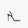 ALEXANDER WANG BLACK NOVA 105 SLINGBACK LEATHER SANDALS,3049S0000M15413278