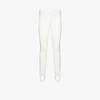 Moncler Stirrup Cuffs Slim-fit Trousers In White