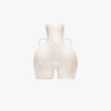 ANISSA KERMICHE NEUTRAL LOVE HANDLES EARTHENWARE VASE,V000114577731