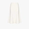 VALENTINO WHITE FLARED MIDI SKIRT,UB3KG01N5MN15104386