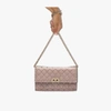 Valentino Neutral Rockstud Medium Leather Shoulder Bag In Neutrals