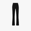 VERSACE ZIPPED FLARED WOOL TROUSERS