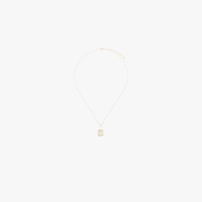 Mateo 14k Yellow Gold P Initial Diamond Necklace In Metallic