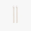 Rabanne Silver Tone Pixel Chain Mail Earrings In Silver