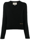 GUCCI CASHMERE V-NECKED TOP