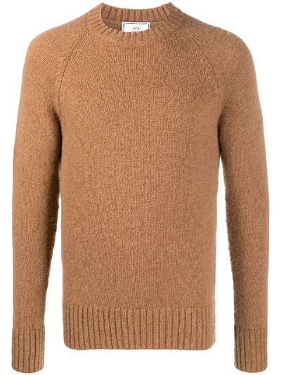 Ami Alexandre Mattiussi Oversized Wool And Cashmere Jumper In Brown