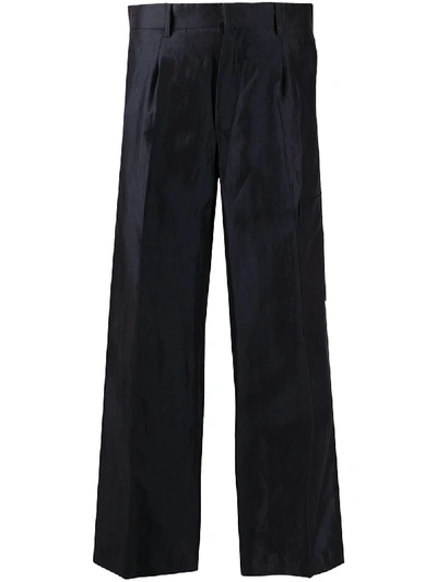 Soulland Tess Flared Trousers In Blue