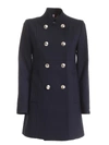 TOMMY HILFIGER NICHELLE DOUBLE-BREASTED COAT IN BLUE