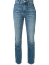 MOTHER DAZZLER ANKLE HIGH-WAIST JEANS