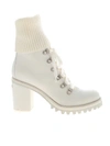 LE SILLA ST. MORITZ WHITE ANKLE BOOTS FEATURING HEEL